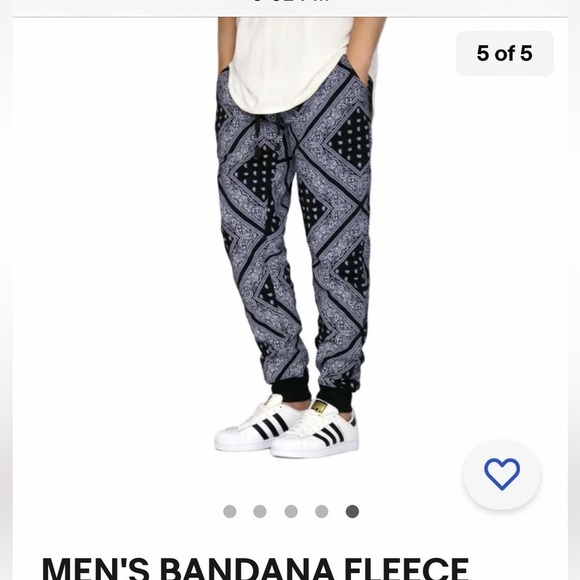 30% off w ♥️ MP MEN'S BANDANA FLEECE JOGGER PANTS S retro  pockets NWT #36 - Picture 1 of 13
